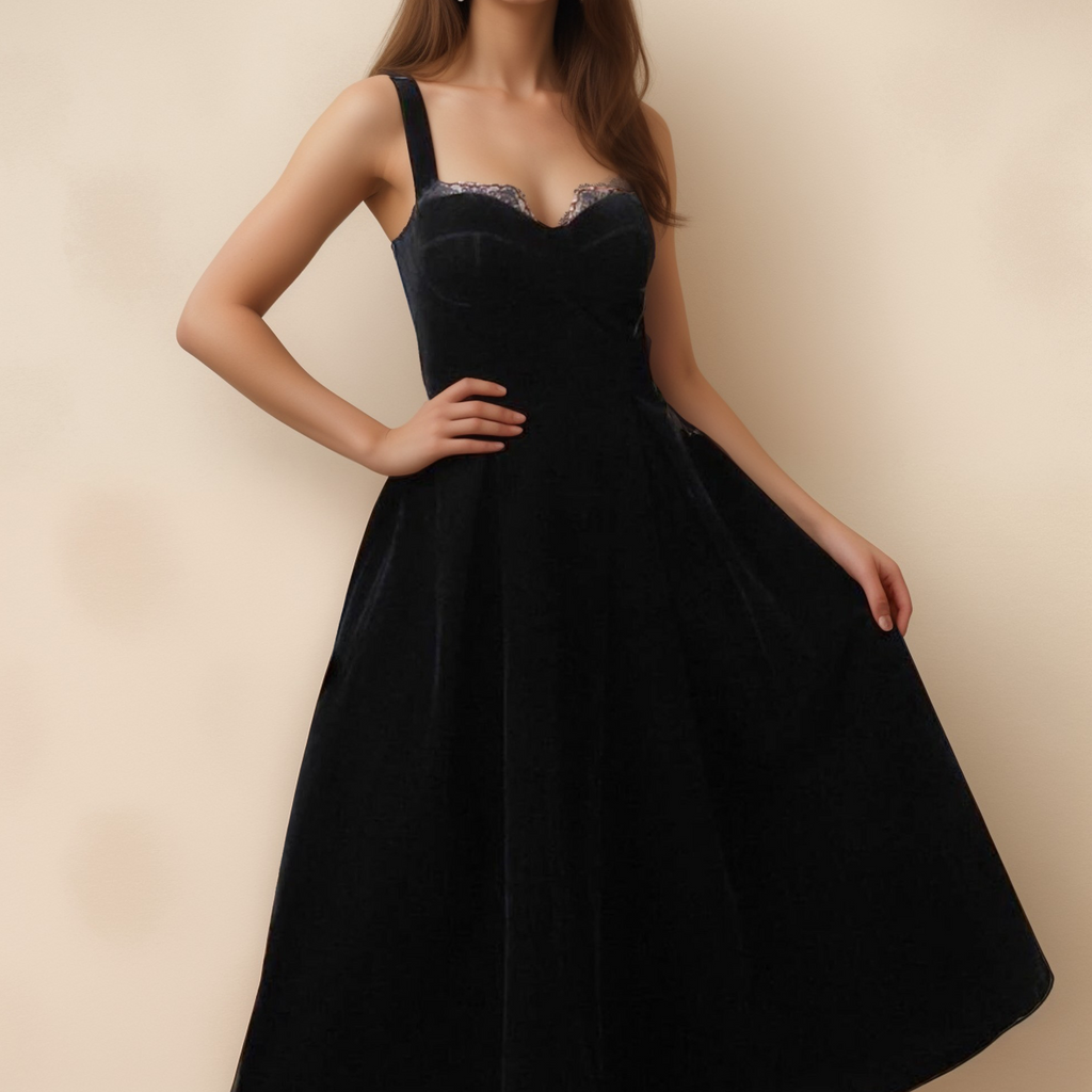 Gold Lace Sweetheart Ball Gown Spaghetti Strap Dresses