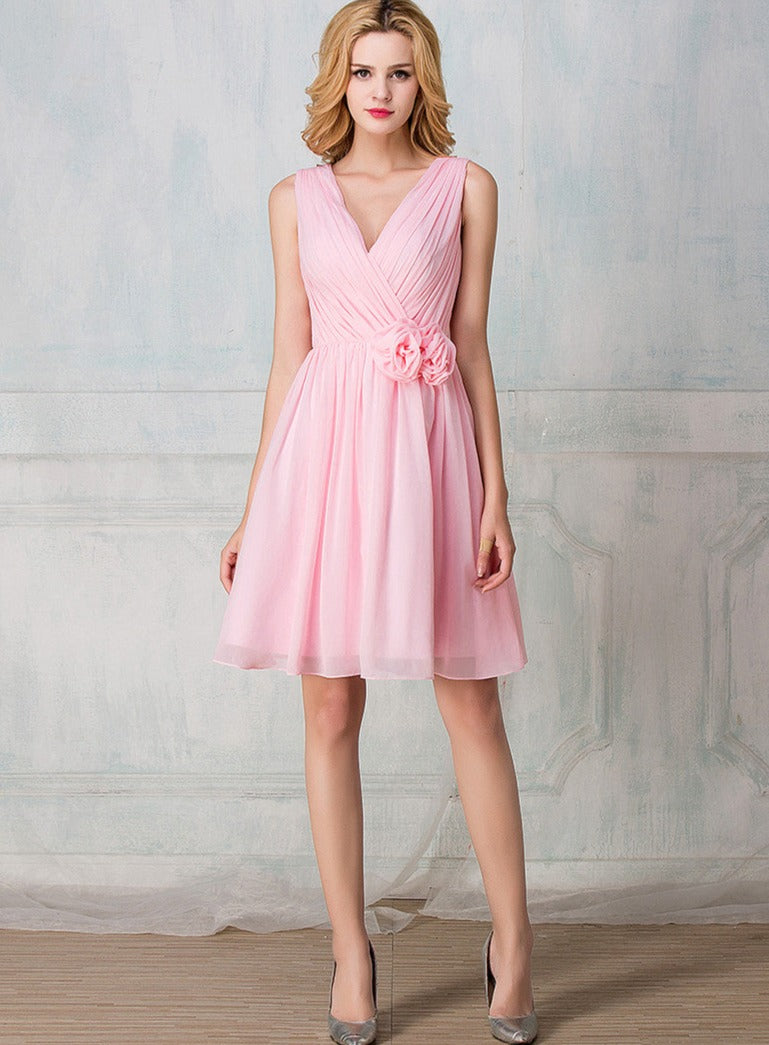 chiffon short cocktail dresses Eva Fashion 3481 Short Homecoming A Line Cocktail Dress