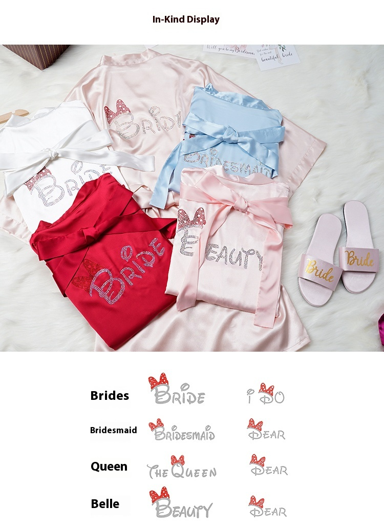 Custom Satin Bridesmaid Robes – Personalized with Name, Title, or Date