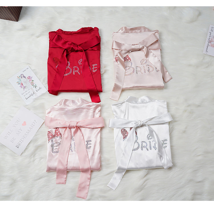 Custom Satin Bridesmaid Robes – Personalized with Name, Title, or Date