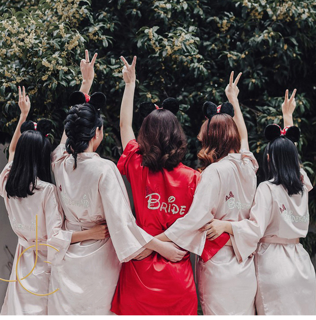 Custom Satin Bridesmaid Robes – Personalized with Name, Title, or Date