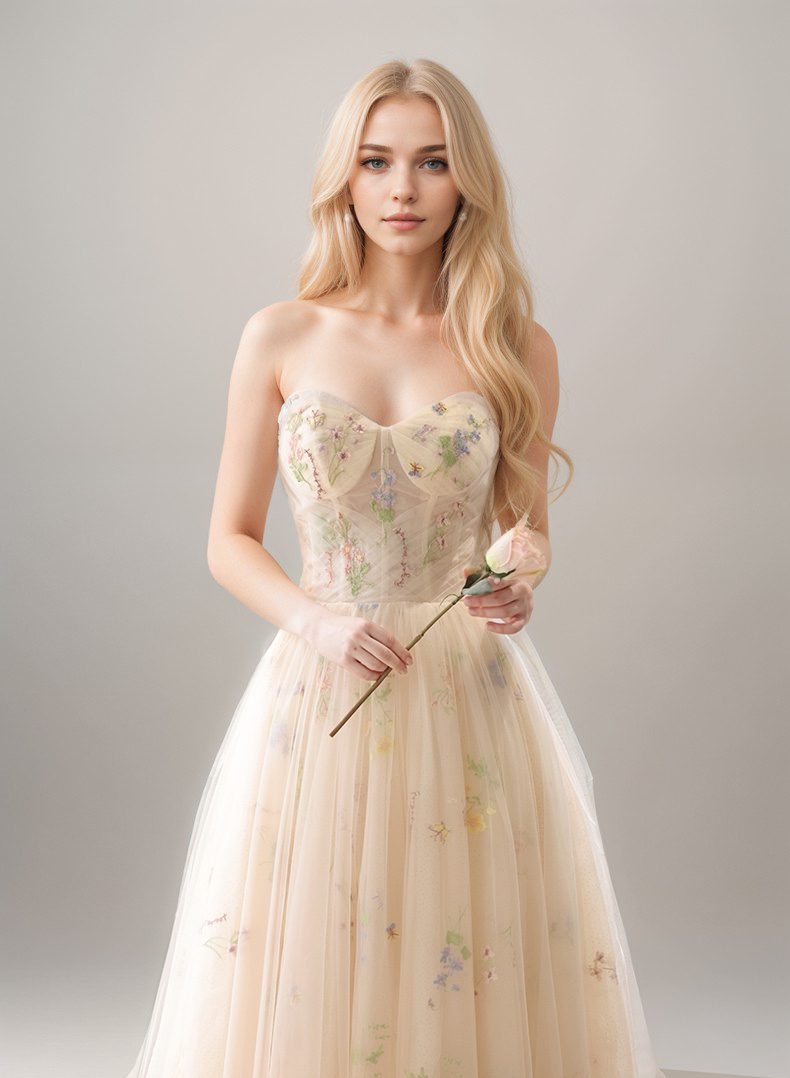 Sexy Sweetheart Off Shoulder Lantern Sleeve Princess Tulle Prom Dress, Split