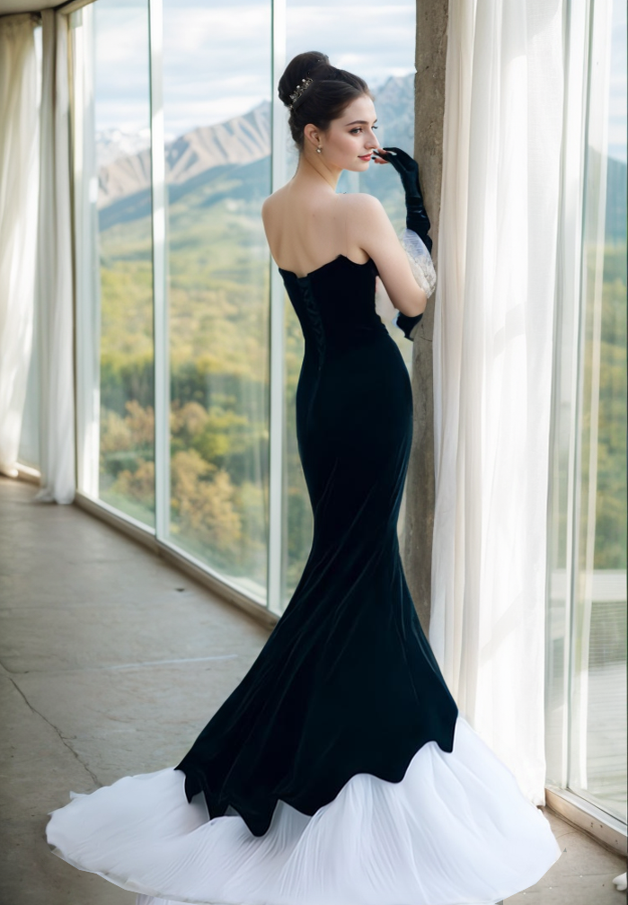 little black dress colored wedding dress