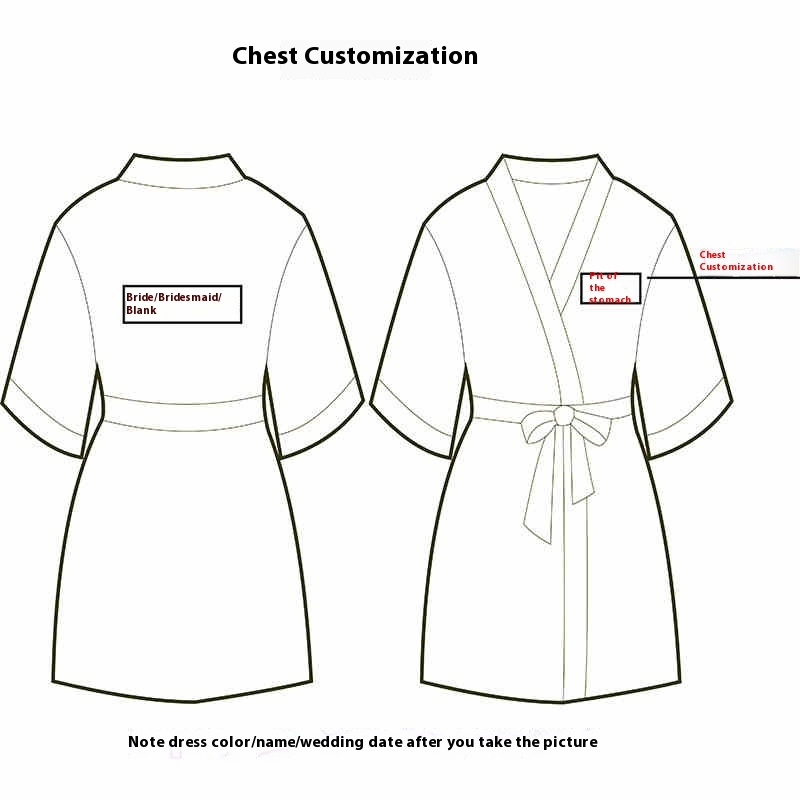 Custom Satin Bridesmaid Robes – Personalized with Name, Title, or Date