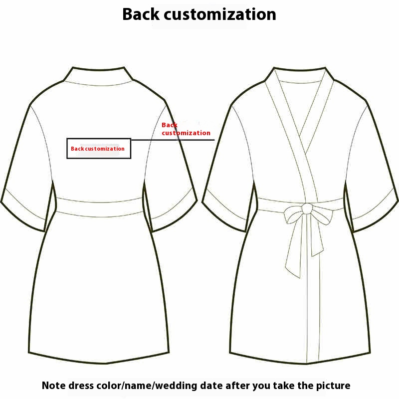 Custom Satin Bridesmaid Robes – Personalized with Name, Title, or Date