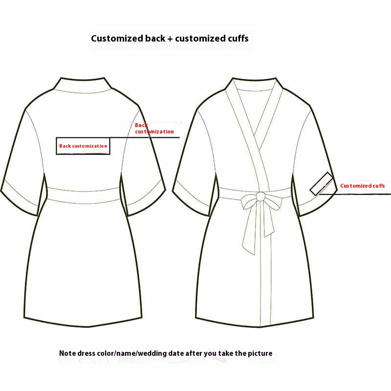 Custom Satin Bridesmaid Robes – Personalized with Name, Title, or Date