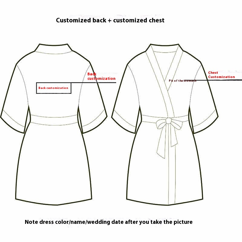 Custom Satin Bridesmaid Robes – Personalized with Name, Title, or Date