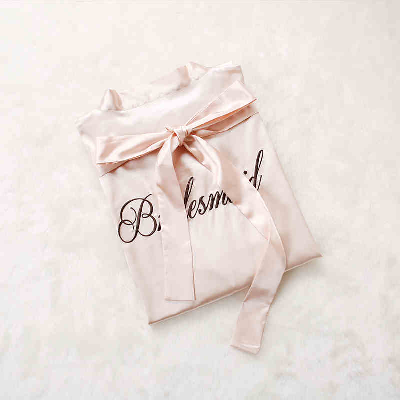 Custom Satin Bridesmaid Robes – Personalized with Name, Title, or Date