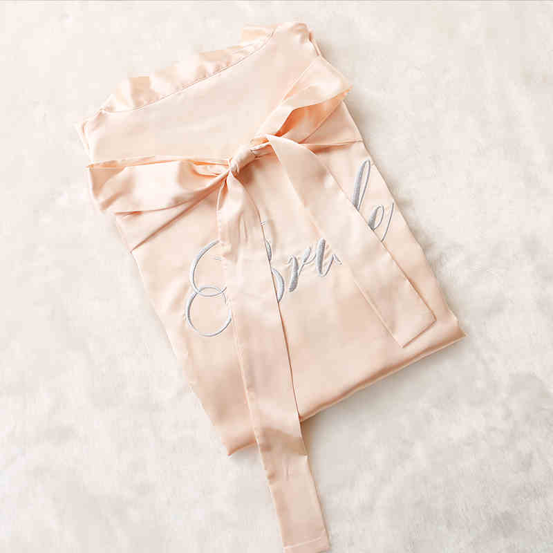 Custom Satin Bridesmaid Robes – Personalized with Name, Title, or Date