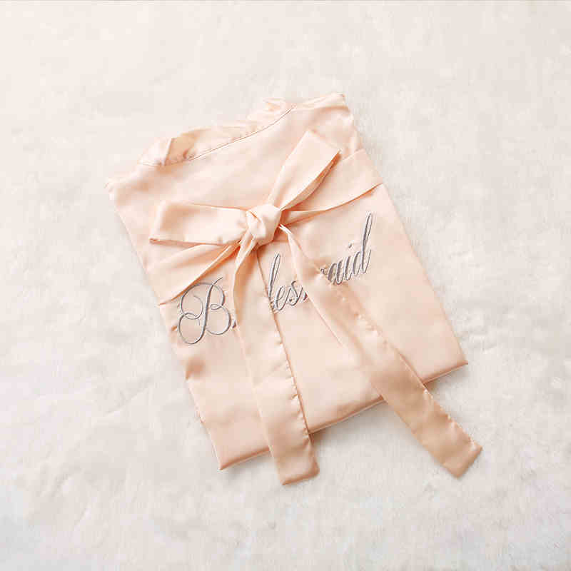 Custom Satin Bridesmaid Robes – Personalized with Name, Title, or Date