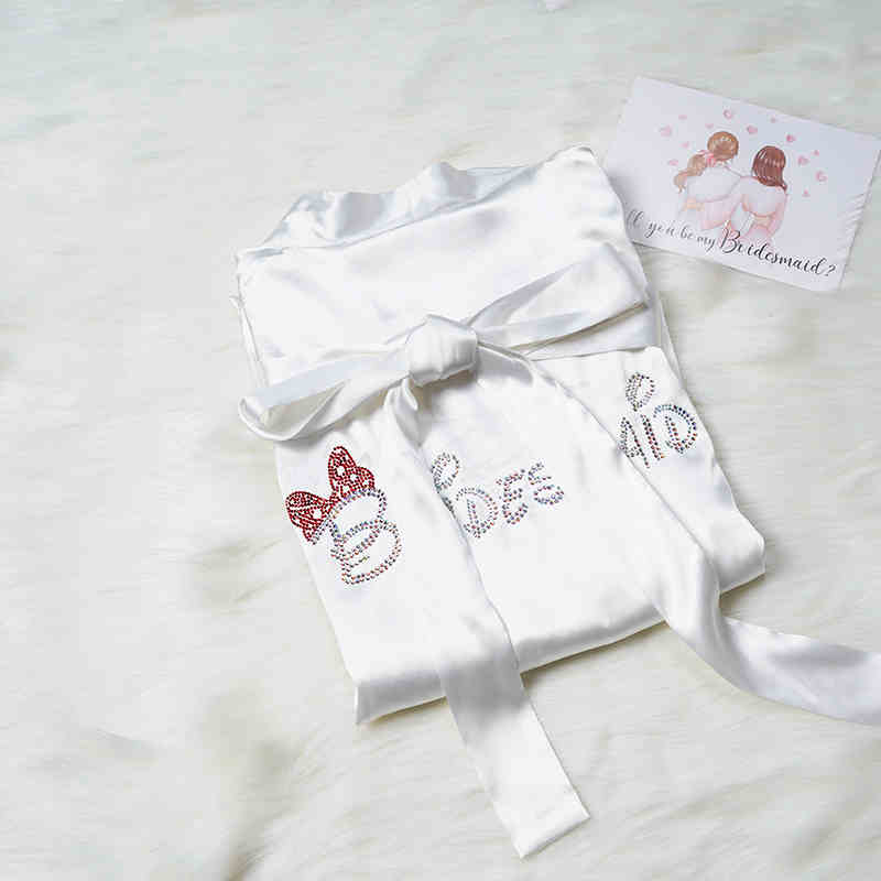 Custom Satin Bridesmaid Robes – Personalized with Name, Title, or Date