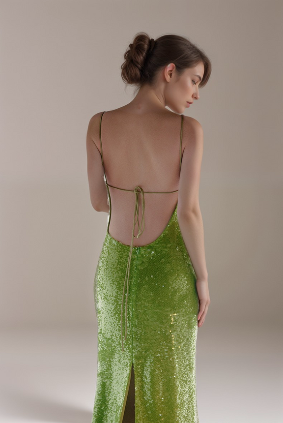 Bow Spaghetti Strap Party Cocktail Dress main image 0