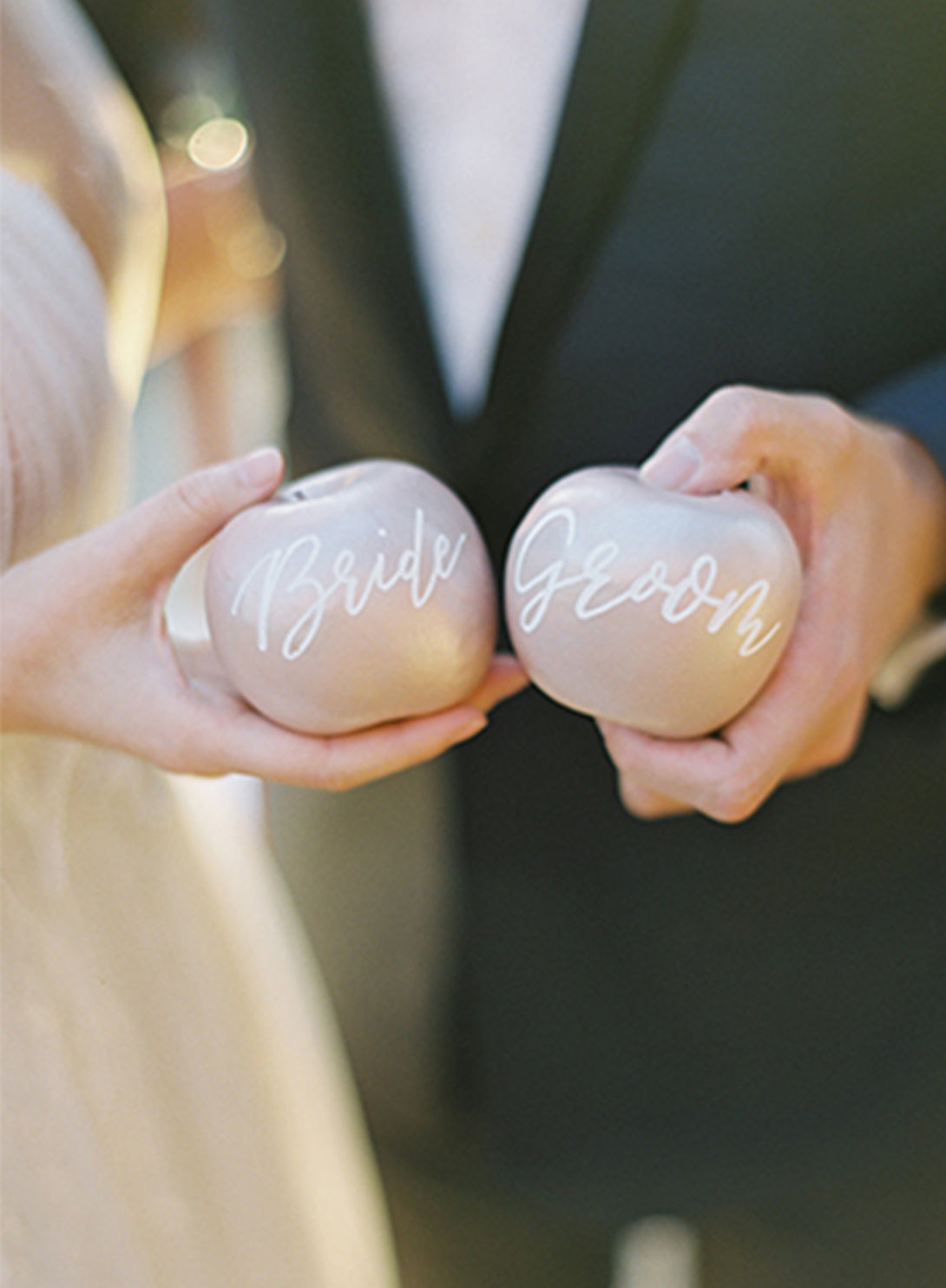 Custom Wood Custom | Flat Stone Handwritten Calligraphy Place Card | Escort Card